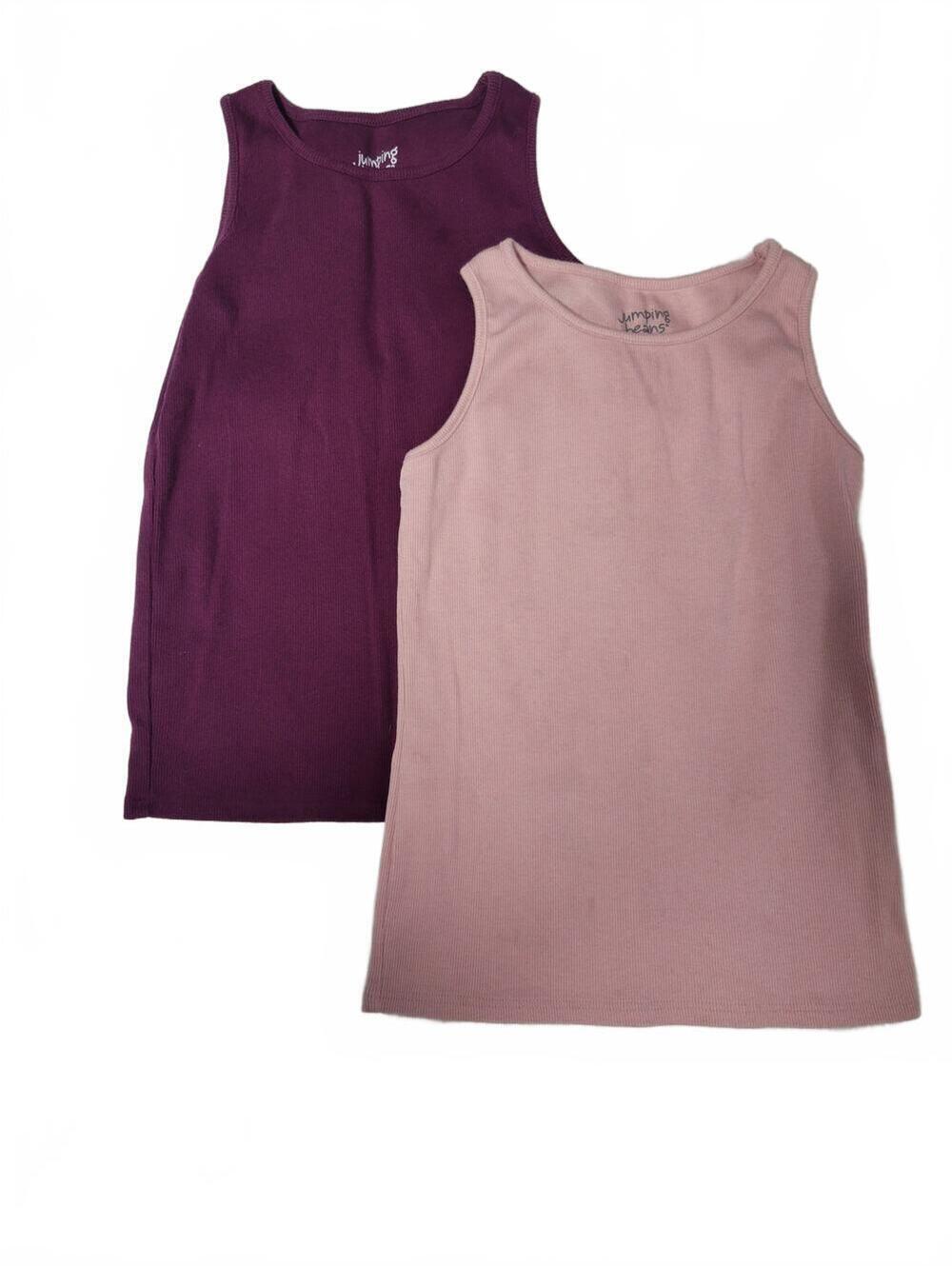 Jumping Beans Girls Essential Rib Tank Purple Pink Size 6